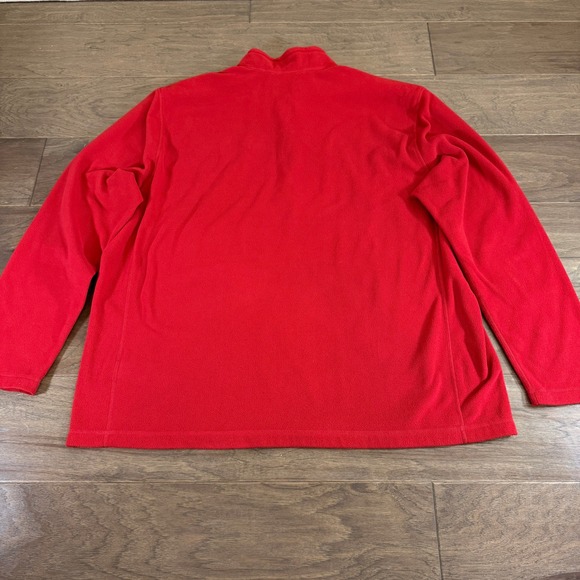 The North Face Red Fleece 1/4 Zip Pullover Mens XXL Regular - Picture 5 of 8